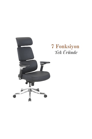 Casella Zopo Döşemeli Yönetici Koltuğu Ofi S Koltuğu Ergonomik, Şık Ve Fonksiyonel Siyah - Suni Deri