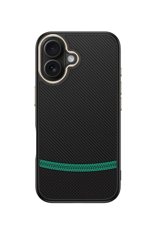 Lexroo Apple iPhone Uyumlu 16 Plus Mag Safe Şarj Özellikli Karbon Fiber Görünümlü Antina Kılıf - Mavi