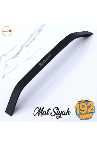 Şahin Siyah Metal Kulp 192 Mm - 19.2 Cm Mobilya Çekmece Mutfak Dolabı Dolap Kulpları Kulbu Kulpu Siyah