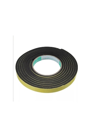 Yapışkan Kapı Pencere Bandı Süngeri Yalıtım Süngeri Eva-3Mmx10Mm-Siyah-10 Metre