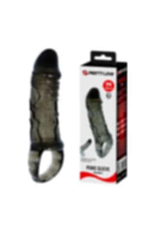 Hızlı Express Pretty Love Breyden 16 Cm Siyah Zenci Uzatmalı Silikon Penis Kılıfı Dildo