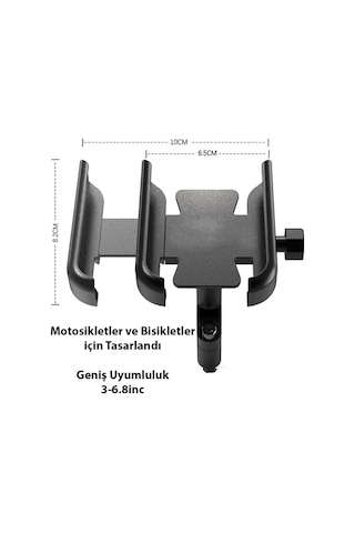 Alüminyum Alaşım Bisiklet Motorsiklet Gidon Telefon Tutucu Sıyah Çok Renkli