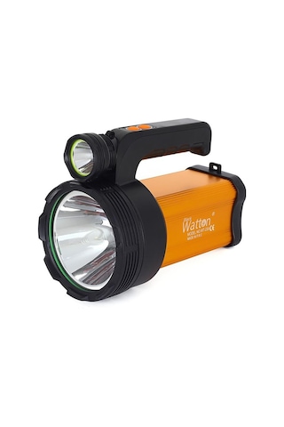 Watton Wt-238 Şarjlı El Feneri Avcı Balıkçı Feneri 100w Lazer Işık Turuncu
