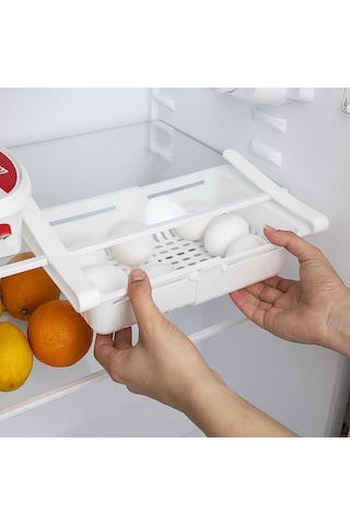 Porsima Org-10 Dolabı İçi Organizer Askılı Akordion Süzgeçli Raf Beyaz
