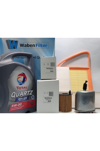 Citroen C-Elysee Peugeot 301 1.6 Hdi Filtre Set+Total 5W30 4Lt