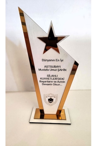 Resmi Kurum Plaket-anahtarlık-kitap Ayracı Set Kişiye Ö Beyaz - Altın