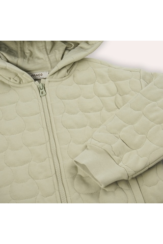 Erkek Çocuk Kedi Kapitoneli Örme Mont Açık Haki 2421bk08034-4835 001