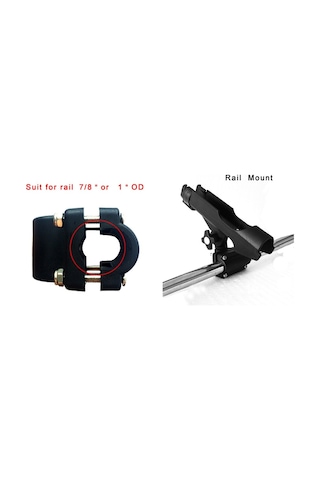 Ayarlanabilir Olta Raf Tutucu 360 Derece Dönen Kayık Raylı Tekne Olta Kamışı Destek Aracı