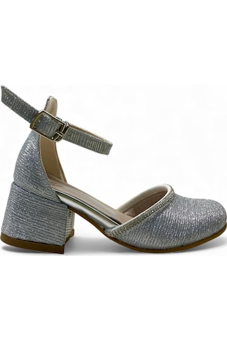 771 Kız Çocuk Okul Öncesi Topuklu Abiye Ayakkabı GÜMÜŞ