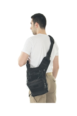 2AS Mıl-tec Cordura Çok Fonksiyonlu Siyah Omuz Çantası-3699