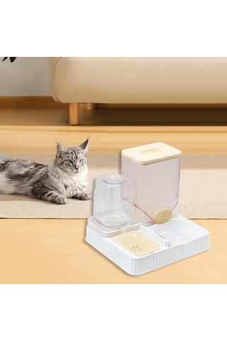 Suntek Otomatik Kedi Tiryakisi Besleyici Pet İçme Kasesiz-sarı