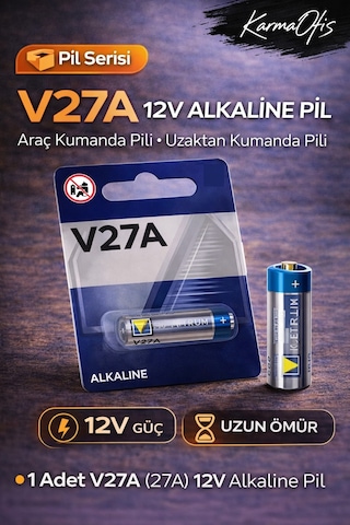 V27a 12v Alkaline Pil Araç Kumanda Pili, Uzaktan Kumanda Pili 27a A27 Pil