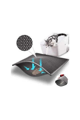 Perfect Elekli Kedi Kumu Paspası Gri 60X40 cm