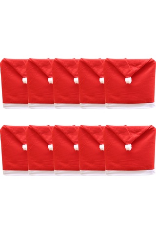 Noel Sandalye Örtüsü Dokumasız Noel Dekorasyonu Sandalye Koruma