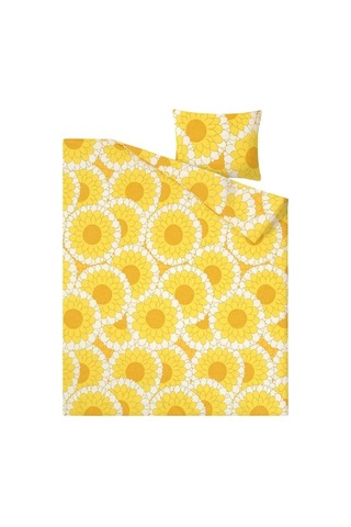 Ikea Kransmalva Tek Kişilik Nevresim Takımı 150 X 200 Cm Beyaz - Sarı