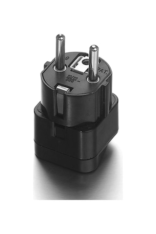 Geeksen Evrensel Ab Şarj Adaptörü, 250v 10a/16a 2800w, Siyah, Seyahat İçin Güç Dönüştürücü