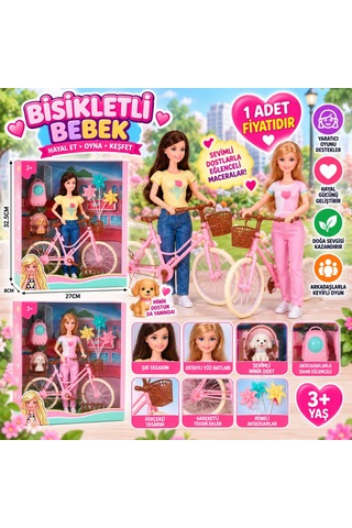 2968 Bisikletli Bebek Oyuncak Bebek Adet Fiyatıdır