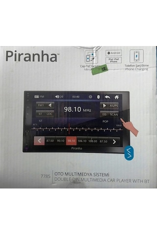 Piranha 7785 Oto Multimedya Sistemi Double Din Teyp