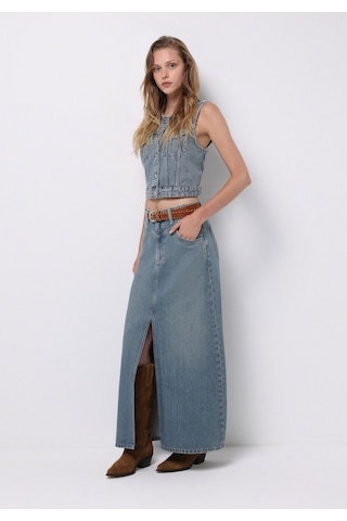 Colin's Colins Regular Fit Düz Fermuarlı Kadın Mavi Etek Cl1076013 Q1.v1 Dn44267 Denim