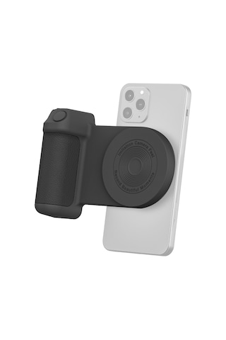 Geeroyoo Siyah Akıllı Telefon Tutucu: Manyetik Tutma, Bluetooth Bağlantı, Kablosuz Şarj 10w , Dikişli El Tutucu Ve Dahili Pil 200mah