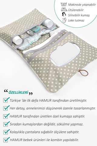 Hamur Melis Bebek Bakım Çantası Organizer Çok Renkli