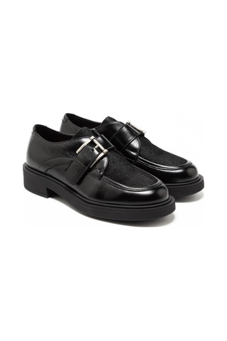 Nero Black Oxford Klasik Kadın 79y1 Frau Horsyalias Siyah