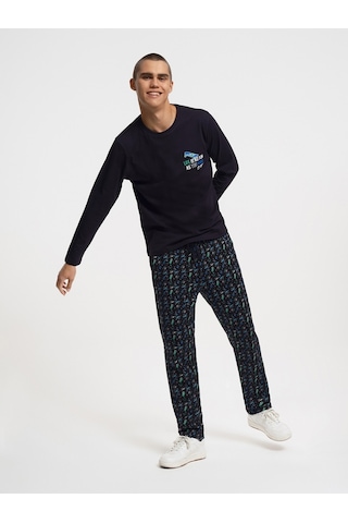 Regular Fit Erkek Pijama Siyah
