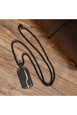 Novahub Altın Gümüş Paslanmaz Çelik Köpek Künyesi Kolye, Erkek Kaldırım Zinciri 3mm 75cm Altın Kolye Altın