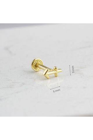 Glorria Altın Yay Burcu Tragus Piercing Çok Renkli