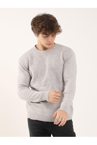 Dufy Gri Erkek Slim Fit O Yaka Triko - 97369 Gri