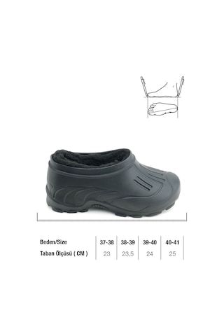 Gezer Erkek Kışlık İçi Peluşlu Çıkarılıabilir Rahat Taban Kısa Eva Kar Bot Siyah