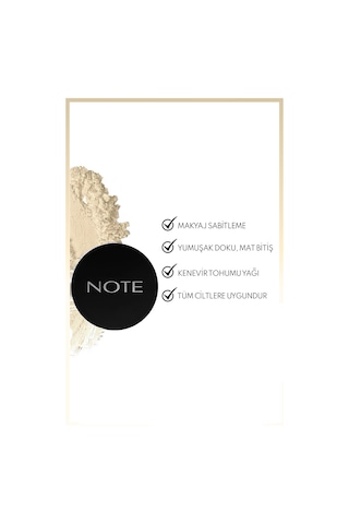Note Cosmetique Banana Setting Powder Mat Bitişli Makyaj Sabitleyici Toz Pudra