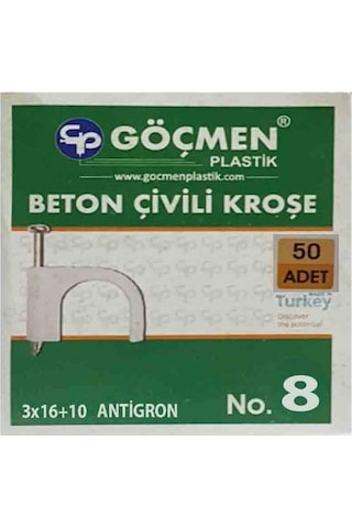 Göçmen Çivili Kroşe 8 Numara 50'li Paket