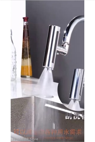 Krom 4 Fonksiyonlu Premium Çevirmeli Robotik Batarya Musluk Ucu