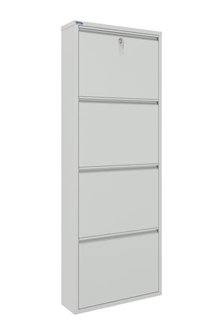 Ceha Kilitli 4'lü Metal Ayakkabılık - Gri K.AYK-4/P7035/KL