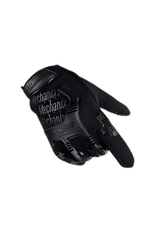 Single Sword Mechanix Tam Parmak Taktik Eldiven, Darbe Emici İş Eldiveni, Dokunmatik Özellikli Motosiklet&spor Eldiveni, Unisex Xl-siyah