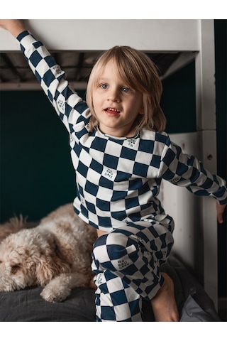 Antebies Organik Lacivert No Bad Days Erkek Çocuk Pijama Takımı Renkli