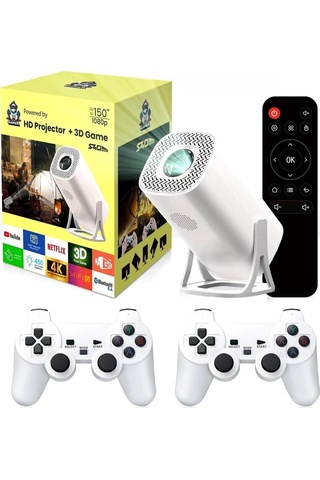 Yüksek Çözünürlüklü Taşınabilir Projeksiyon, Wi-fi, Bluetooth, Netflix, Youtube Destekli-131464