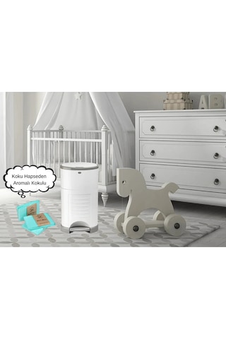 Bamm Bamm Korbell Uyumlu 2250 Bez Kapasiteli Poşet + Pembe Taşıma Kapsülü