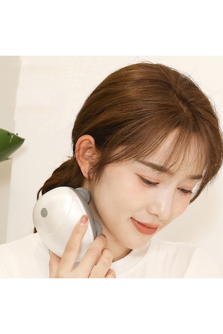 Novahub Elektrikli Saç Derisi Masaj Aleti Kablosuz Baş Masaj Aleti 4 Yoğurma Başlığı Taşınabilir Elde Taşınabilir Baş Kaşıyıcı Gümüş Gümüş