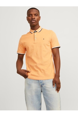 Jack & Jones Jack&jones Paulos Erkek Turuncu Klasik Yaka Polo Tişört 12136668-ICE Turuncu