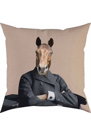Mr. Horse Kadife Yastık/kırlent Dolgu Boncuk Elyaf Uluslararası Yıkama Ve Solmama Sertifikası Çok Renkli