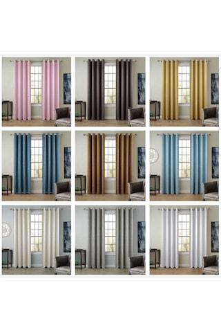 Rustik Perdesi - Kuşgözü Perde - 13 Farklı Renk Perde