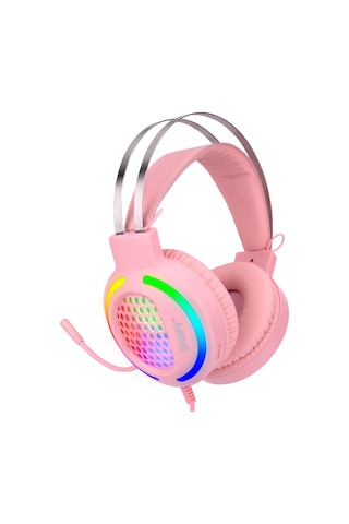 Snopy SN-GX82 PINKY RGB Ledli Mikrofonlu Oyuncu Kulaklığı