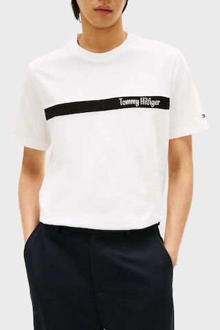 Tommy Hilfiger Erkek T Shirt Mw0mw41765 Ybl Beyaz Beyaz