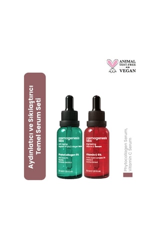 Cosmogenesis Labs Aydınlatıcı ve Sıkılaştırıcı Temel Cilt Bakım Seti Vegan