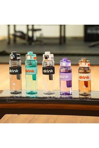 Tuomeng Su Bardağı Büyük Kapasiteli İyi Görünümlü Öğrenci Açık Taşınabilir Saman Bardağı 650 Ml Çin Resim Kahverengi