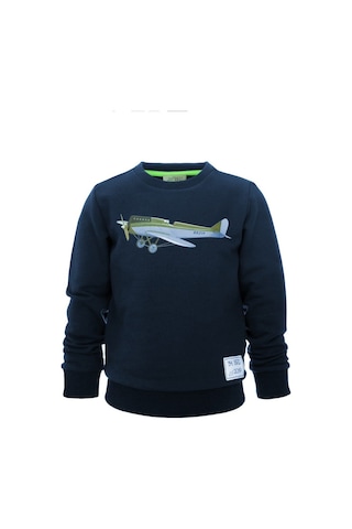 Brz Kids Dijital Baskılı Erkek Çocuk Sweatshirt Lacivert