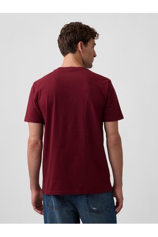 Gap V-frch Mını Logo Tee Erkek Bordo Tişört 799323015