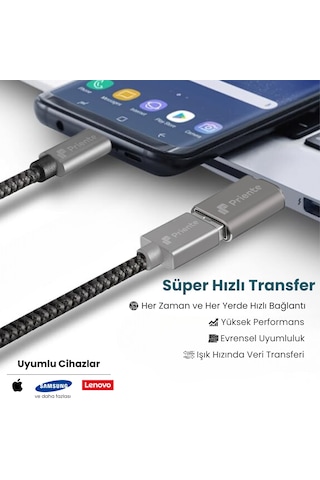 Cca01 Type-c To Usb 3.1 Dönüştürücü Metal Adaptör Mini Otg Prien